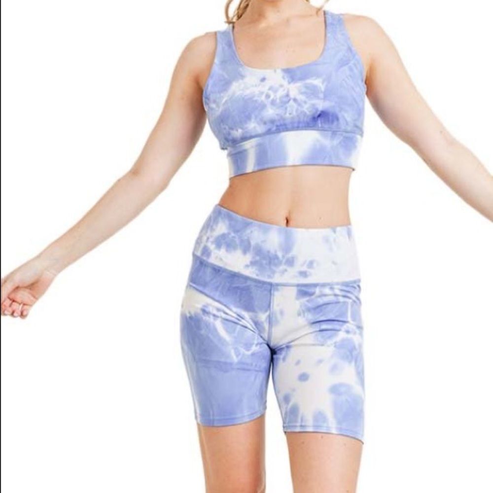 Kimberly Biker Set Tie Dye Blue​
